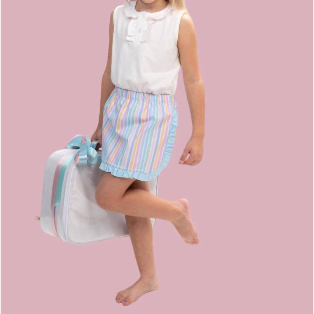 NEW THE OAKS APPAREL evelyn trim skort in pretty stripe